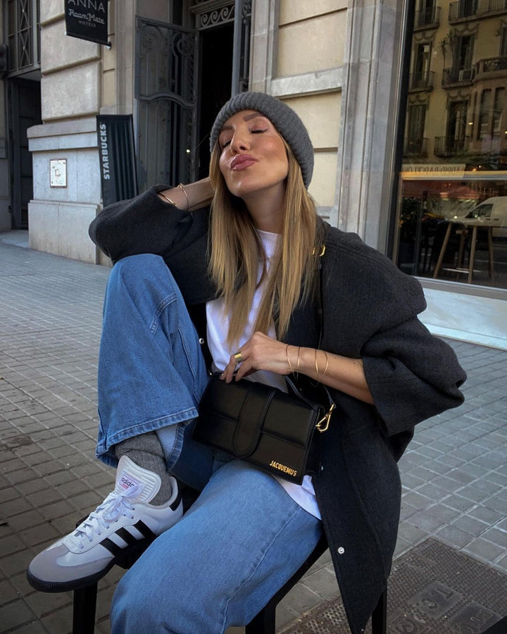 Dame Krammende Oversized-Jakke i Boxy-snit Stilla