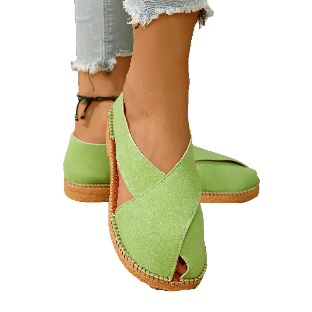 Dame Clogs med kryds-design og blødt fodbede Stilla