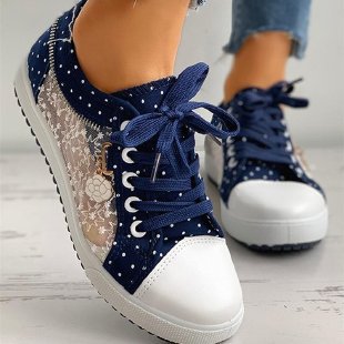 Damer fritidssko med fashionabel prikket mønster og åndbar struktur Stilla