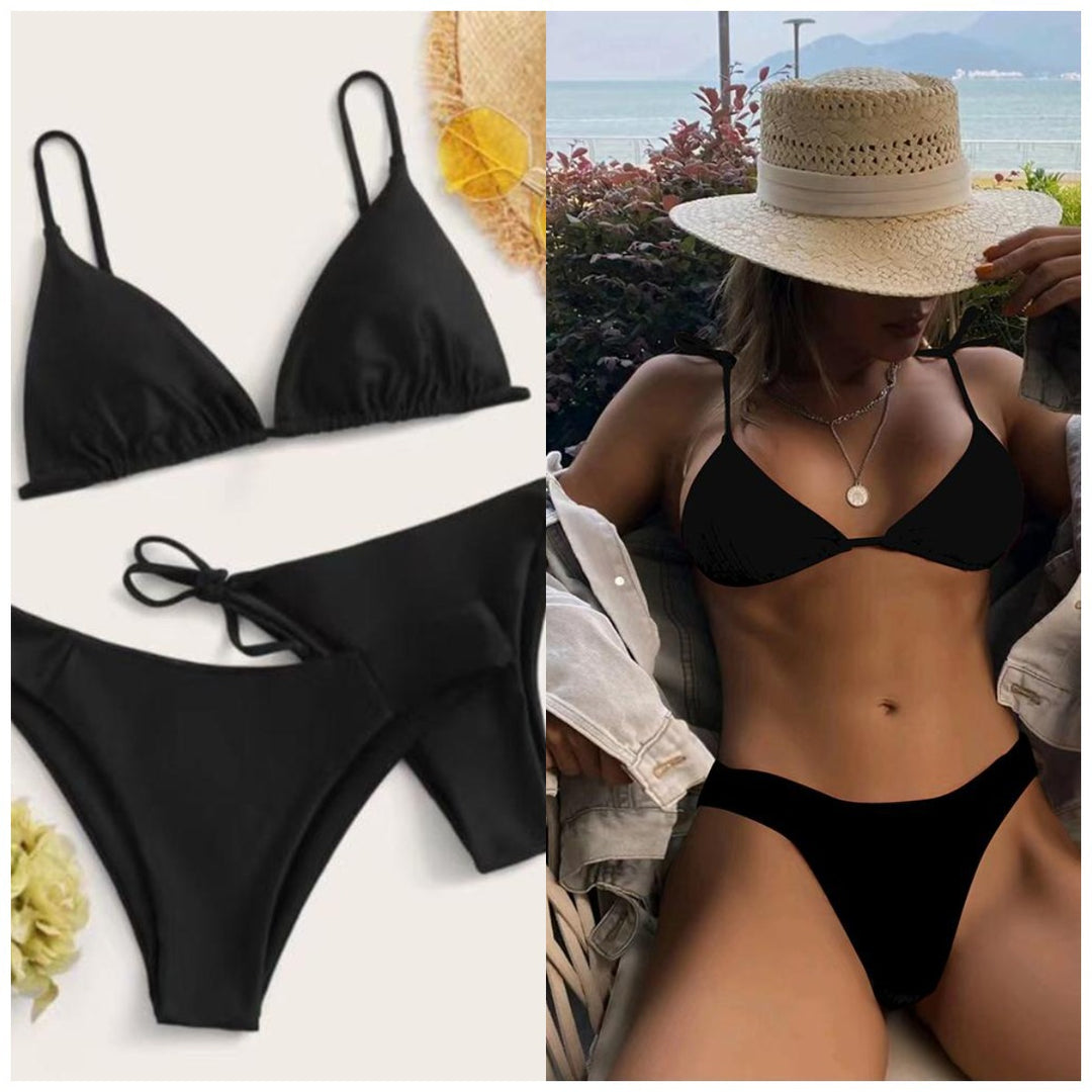 Femme justerbart bikinisæt med bindesnor Stilla