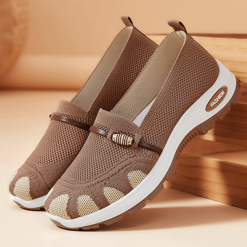 Dame fritidssneakers med åndbart mesh-overdel og skridsikker sål Stilla