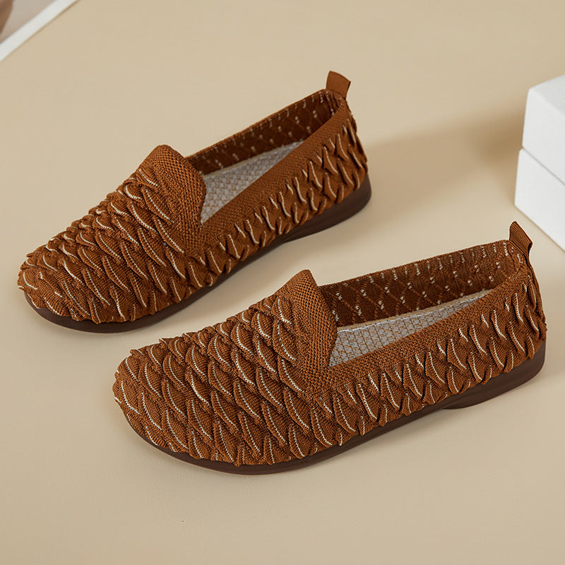 Dame Behagelige Slip-On Sko med åndbart Strikoverflade Stilla