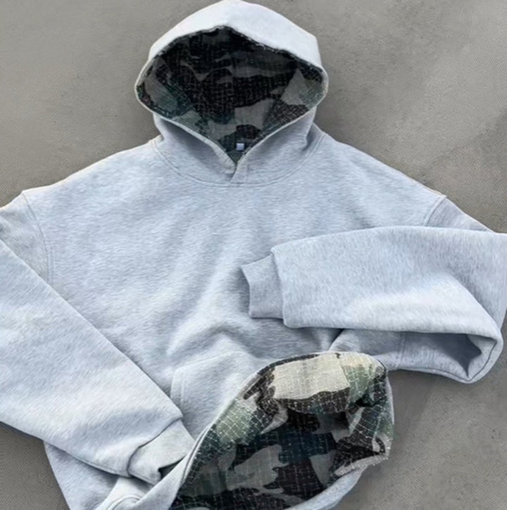 Kvinders hættejakke med camoufleret foer indeni Stilla