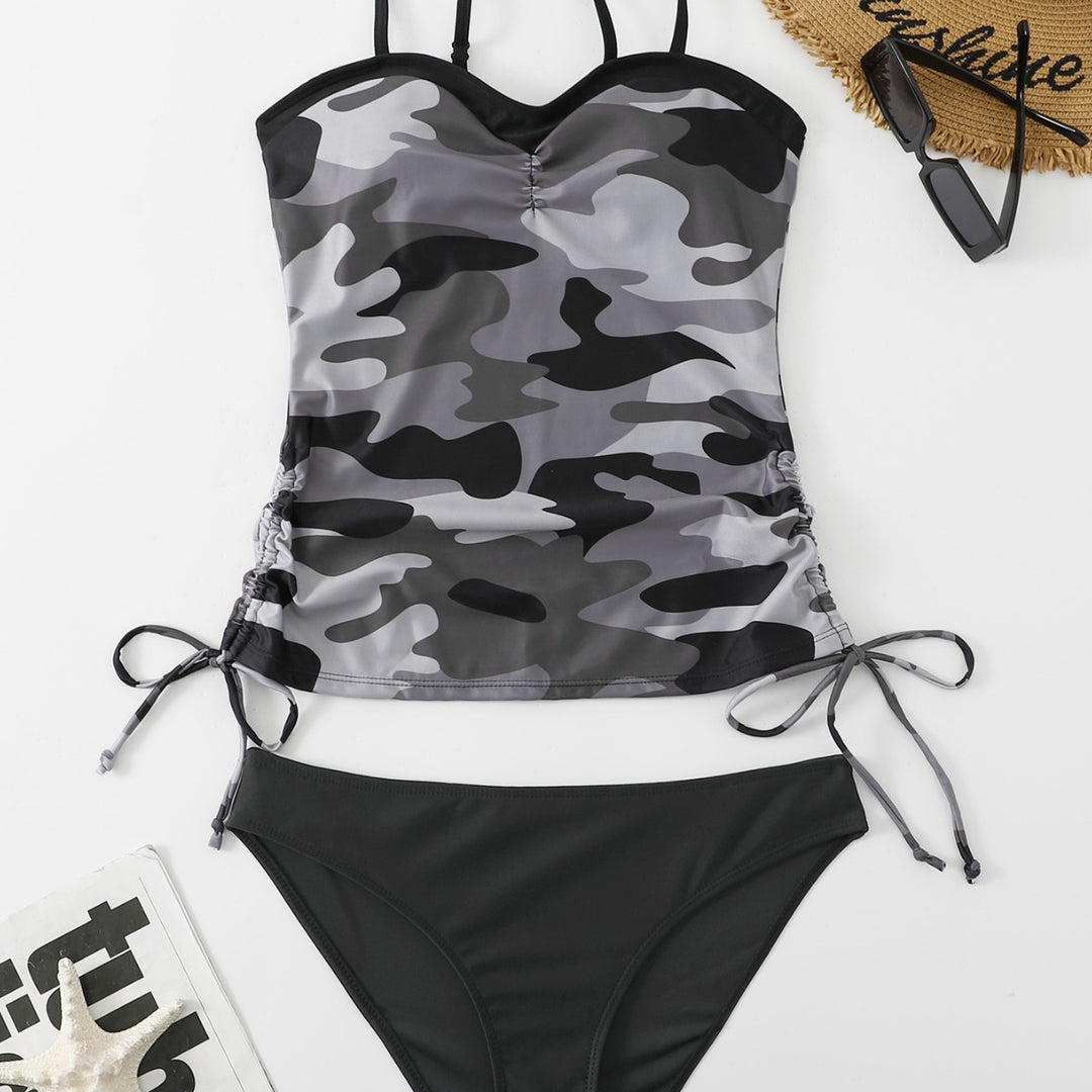 Dame Tankini-sæt med mode camouflage mønster og figurformende snit Stilla