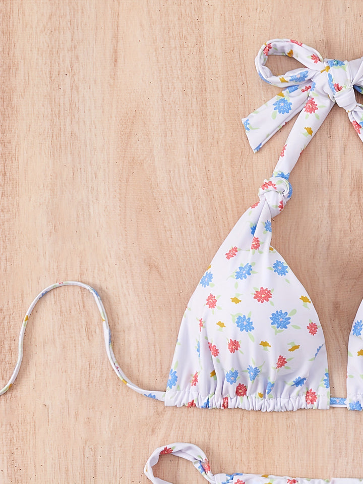 Dame blomsterprint bikini sæt Stilla