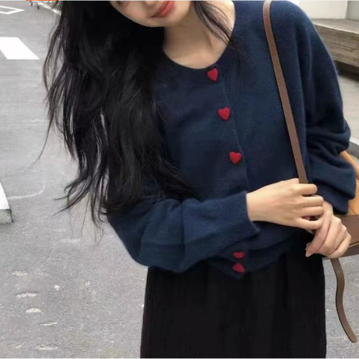 Kvinders bløde strikkede cardigan med knapper og ribbet tekstur Stilla