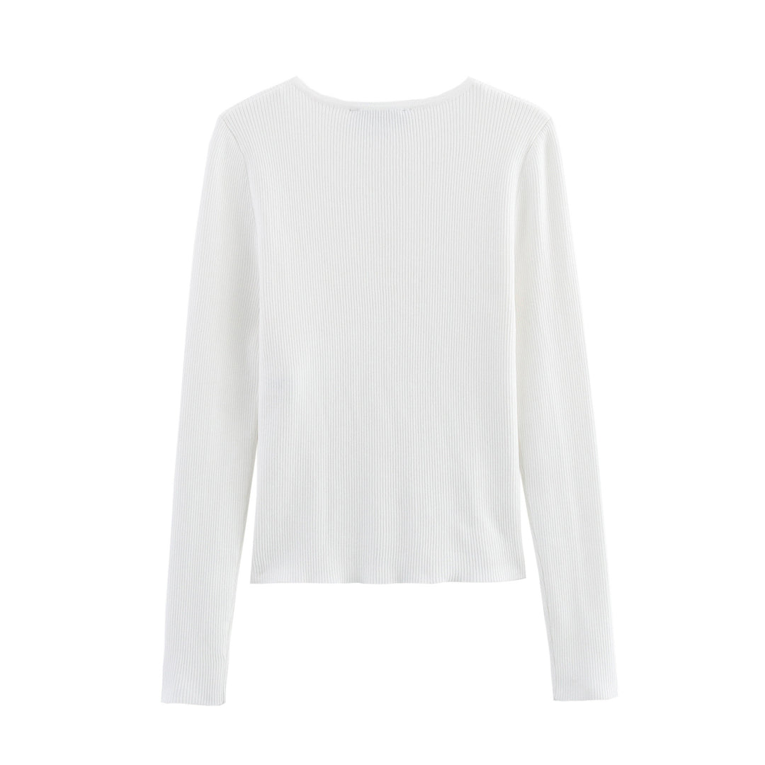 Dame elegant strikjakke med mode knapdetaljer Stilla