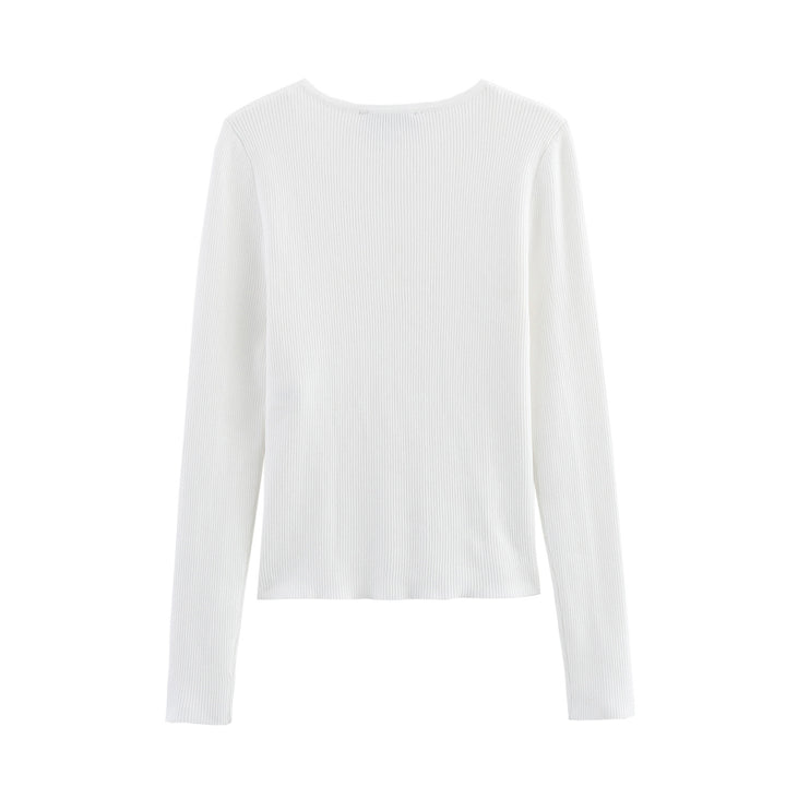 Dame elegant strikjakke med mode knapdetaljer Stilla