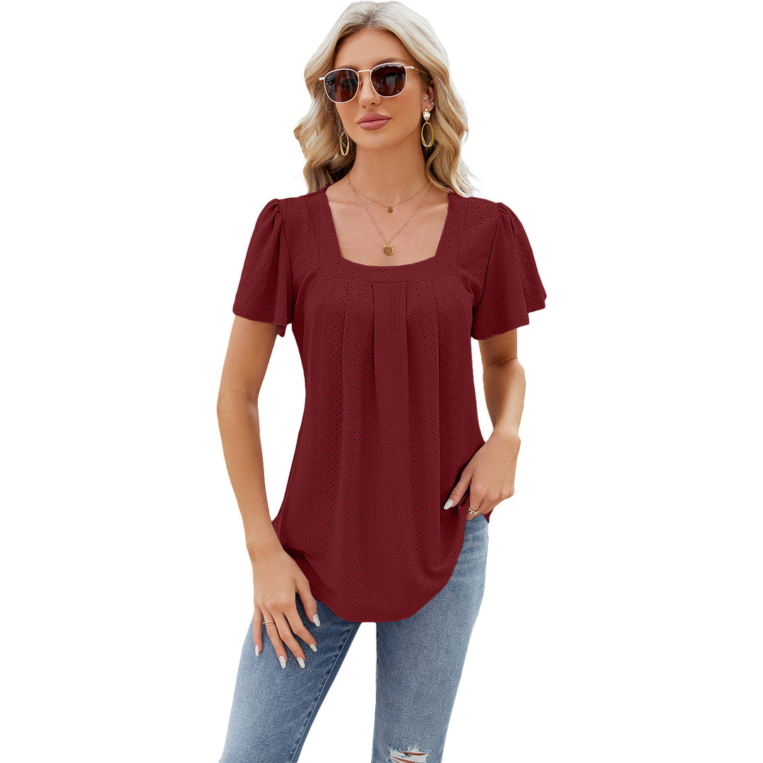 Damebluse med romantisk spidsmønster Stilla