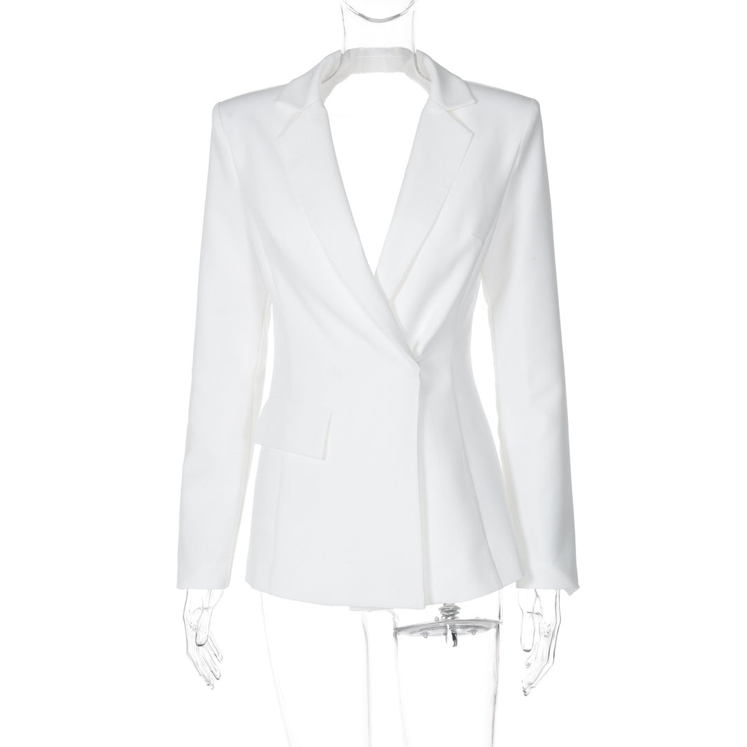 Damer Elegant Blazer med tætsiddende snit og skulderpuder Stilla