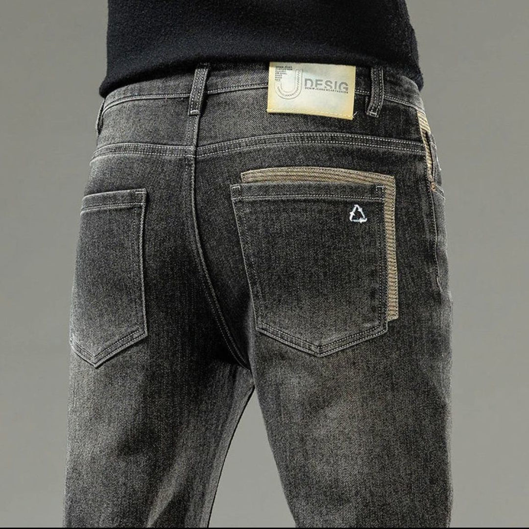 Herrar moderne Denim-jeans med innovativt design og særlige vaskninger Stilla