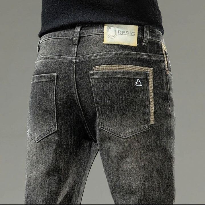 Herrar moderne Denim-jeans med innovativt design og særlige vaskninger Stilla