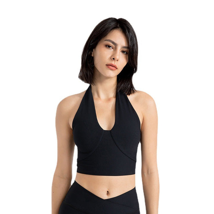Stilla | Running Sports Bra Rygløs Halterneck Yoga Top Til Kvinder