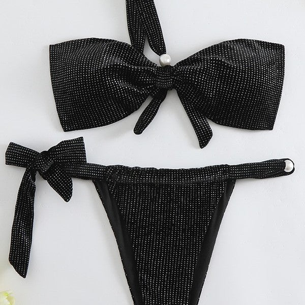 Dame Bikini sæt med sløjfedetalje Stilla