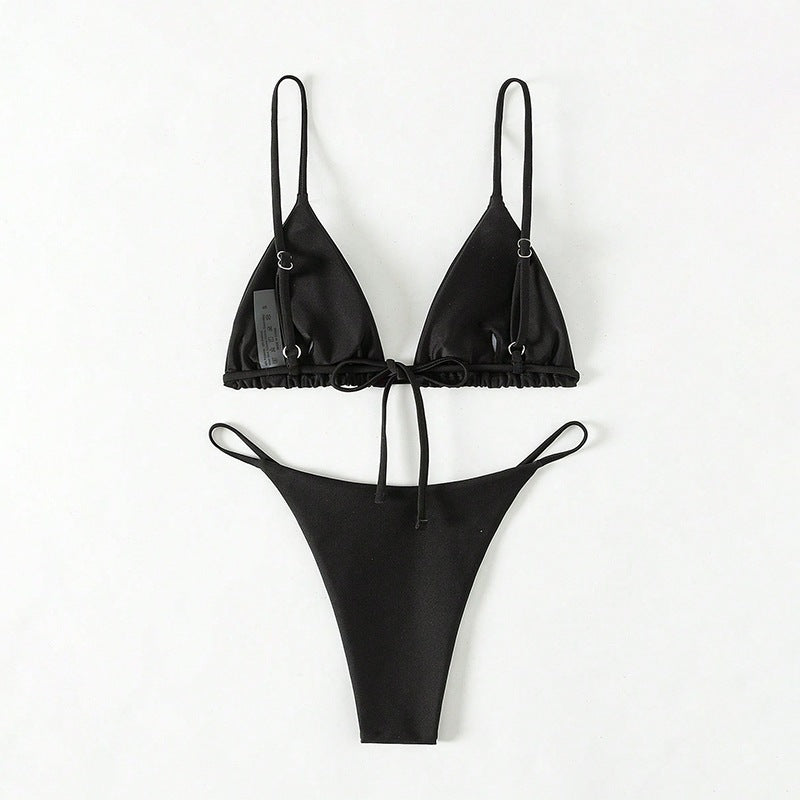 Dame Triangel-Bikini-Sæt med raffineret batikdesign Skovae