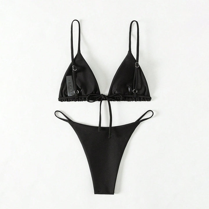 Dame Triangel-Bikini-Sæt med raffineret batikdesign Skovae
