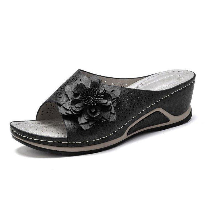 Dame Komfortable Blomsterdekorerede Clogs med ergonomisk Sål Stilla