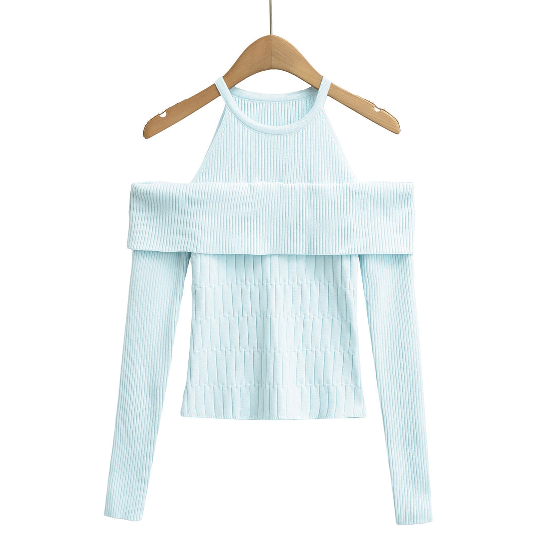 Dame off-shoulder strikoverdel med raffineret design og elegant snit Stilla
