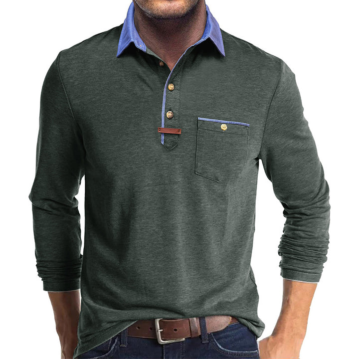 Herre Langærmet Polo T-shirt Stilla