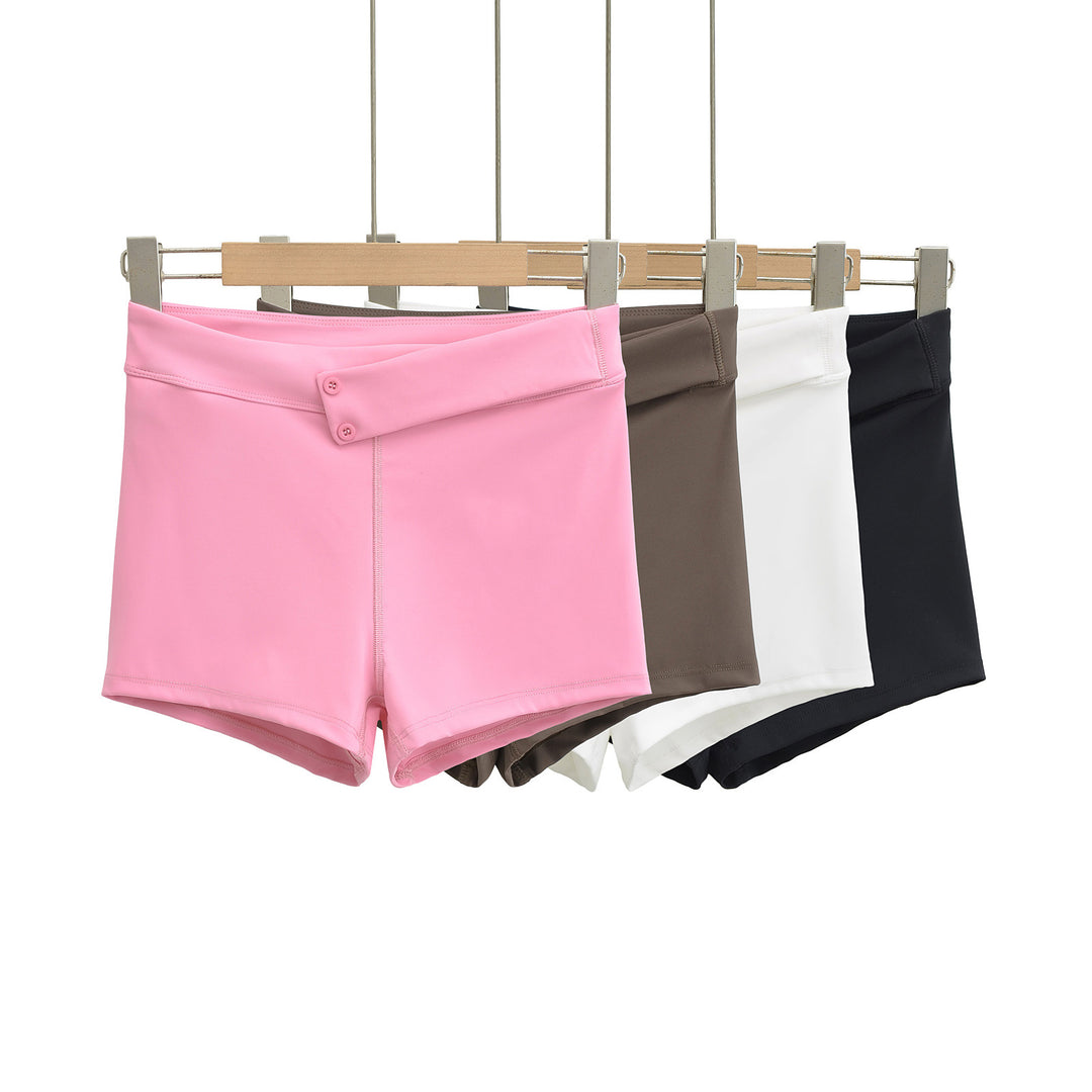 Dame Sporty Shorts med høj talje og figursyet design Stilla