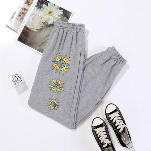 Kvinders behagelige sweatpants med trendy solmotiv Stilla