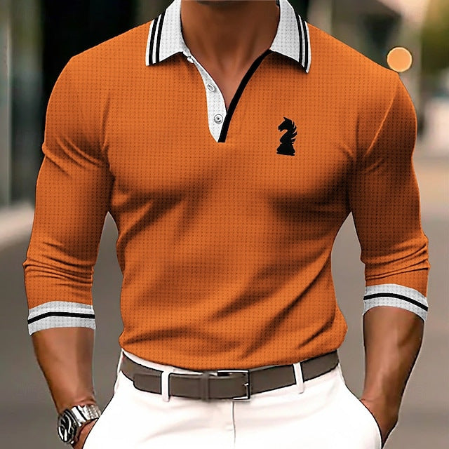 Herre polo shirt med moderne design og kontrasterende elementer Stilla