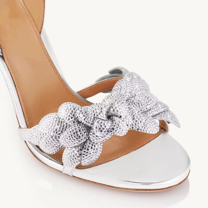 Femme Strappy Højhælede Sandaler med dekorative Knoten detaljer Stilla