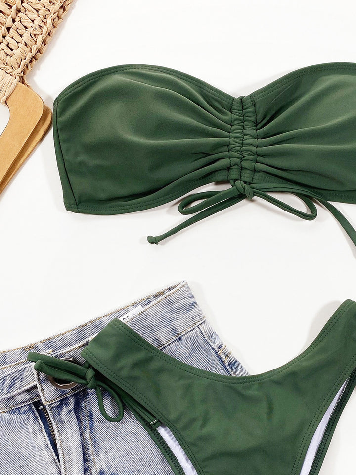 Damebikini med elegant rynkeeffekt Skovae