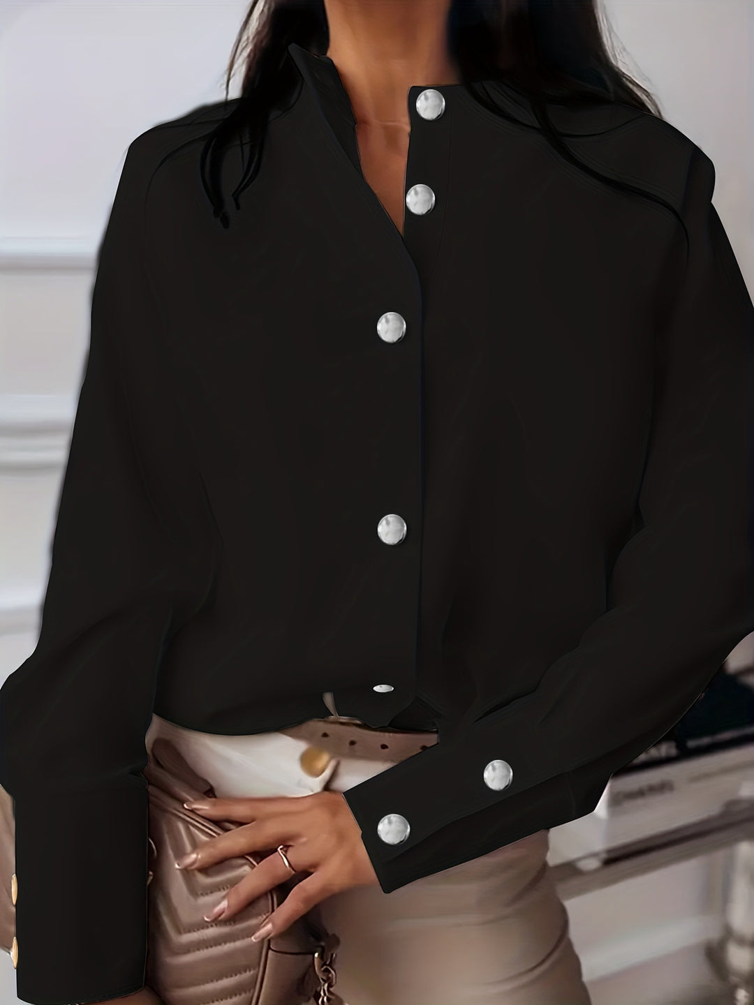 Dame Modejakke med elegante knapper Stilla