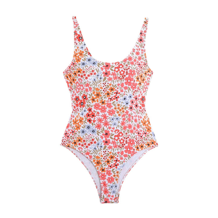 Femme Floral Print Éntiler Badedragt Stilla