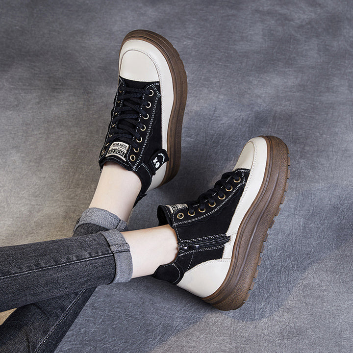 Dame High-Top Fashion Sneakers med holdbar gummisål Stilla