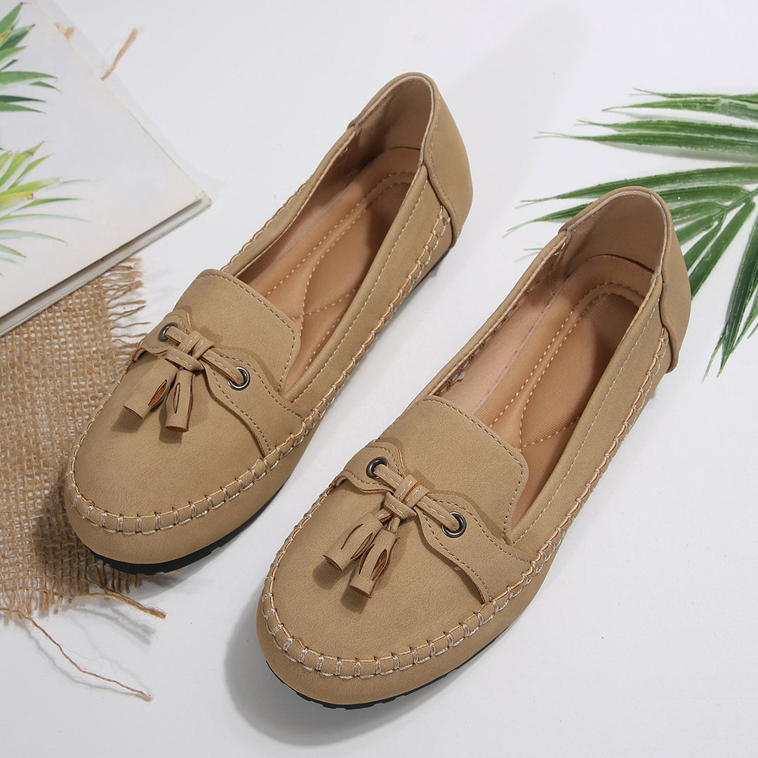 Dame mokkasiner med modedetalje og blødt indvendigt for Stilla
