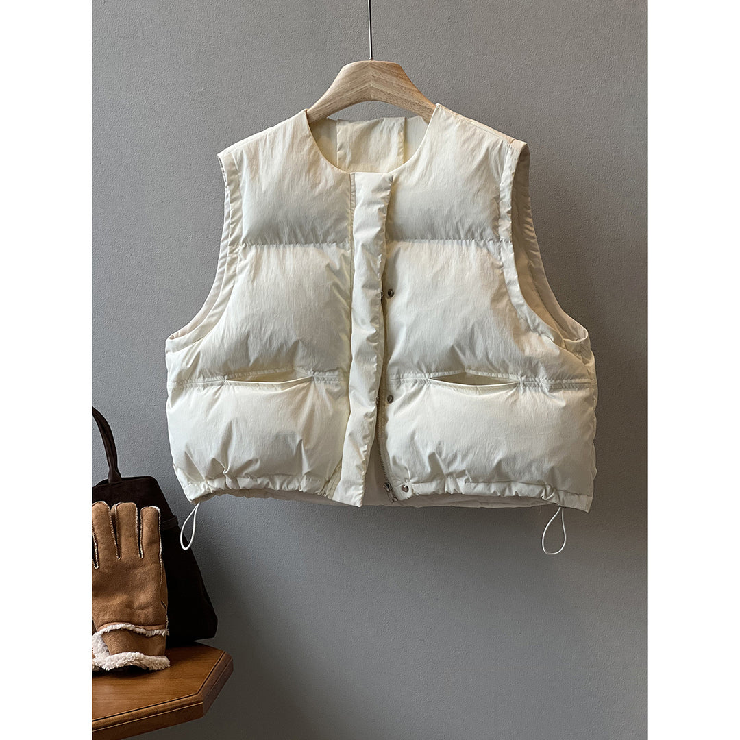 Dame quiltet vest med praktiske lommer og sporty design Stilla