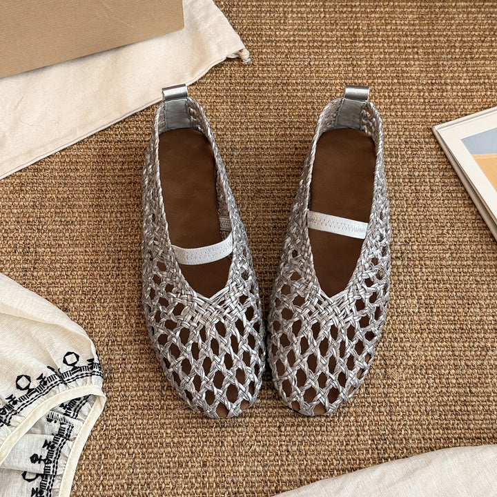 Femme Åben Webart Slip-On Ballerinas Stilla