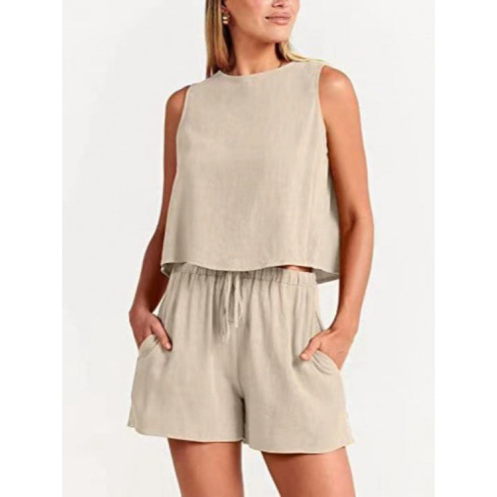 Dame Casual To-delt Shorts-Sæt Stilla
