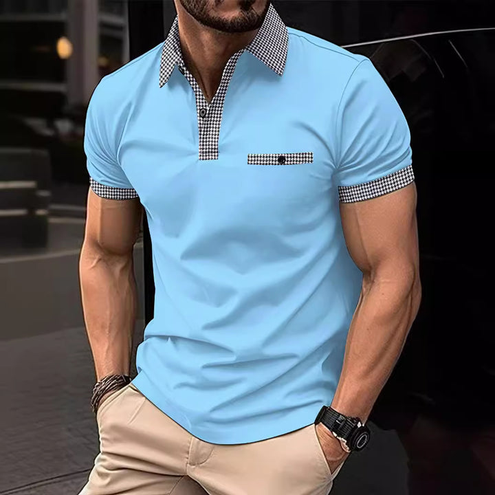 Herren poloshirt med moderne krave-design og praktisk brystlomme Stilla