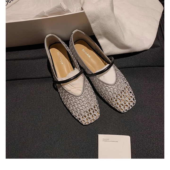 Dame elegante slippers med usædvanligt netdesign Stilla