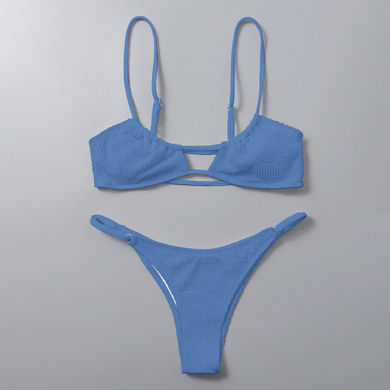 Dame Triangel-bikini med raffineret netdesign Skovae