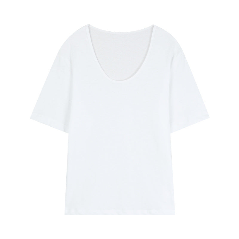 Dame blød T-shirt med rummelig rund halsudskæring og afslappet pasform Stilla