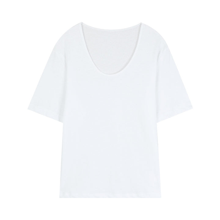 Dame blød T-shirt med rummelig rund halsudskæring og afslappet pasform Stilla