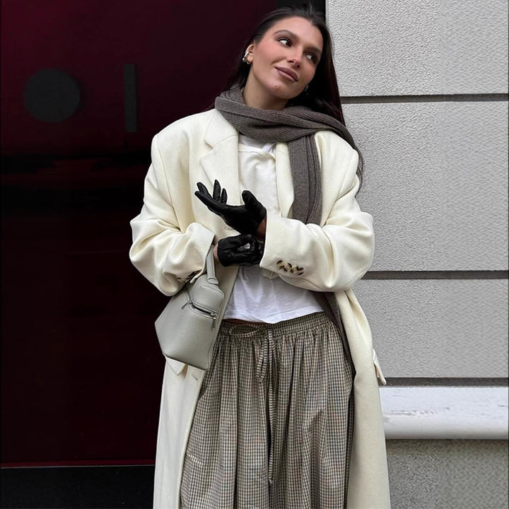 Dame overdimensioneret frakke med elegant snit Stilla