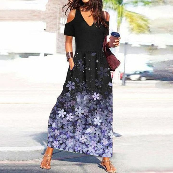 Dame blomsterprint maxi kjole Stilla