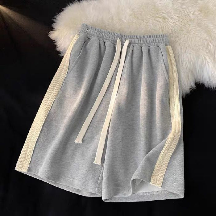 Femme Afslappet Pasform Højtaljede Sportshorts med Snøre Stilla