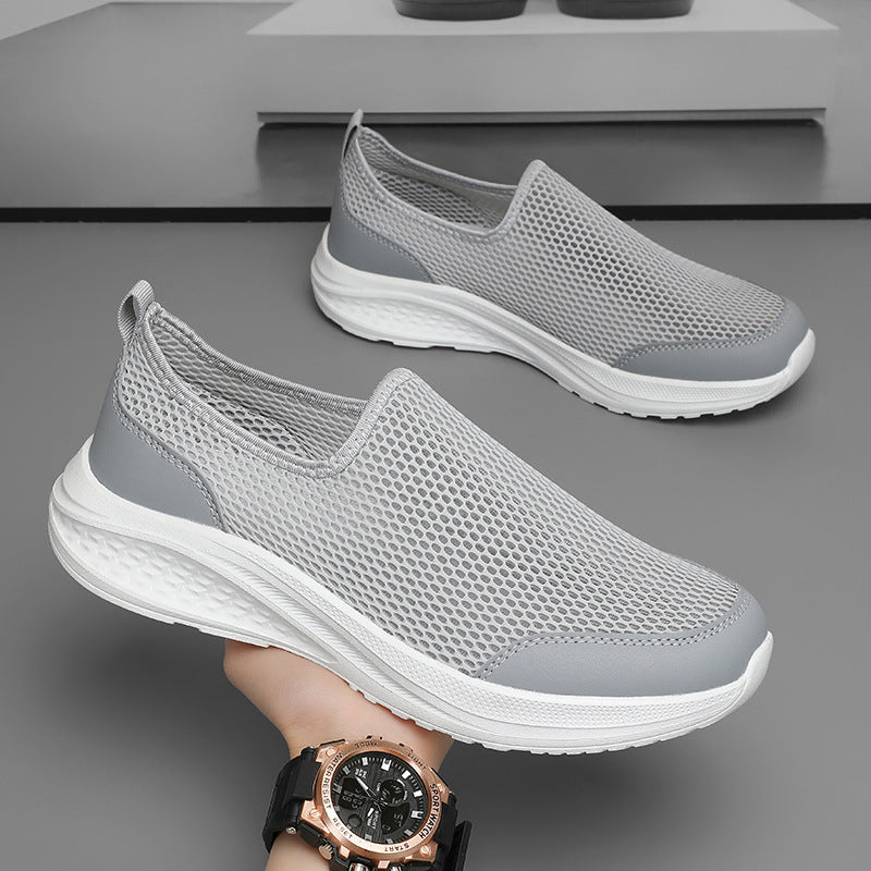 Unisex nan let slip-on sneakers med tredimensionel netstruktur, ergonomisk dæmpning og hælflap Skovae
