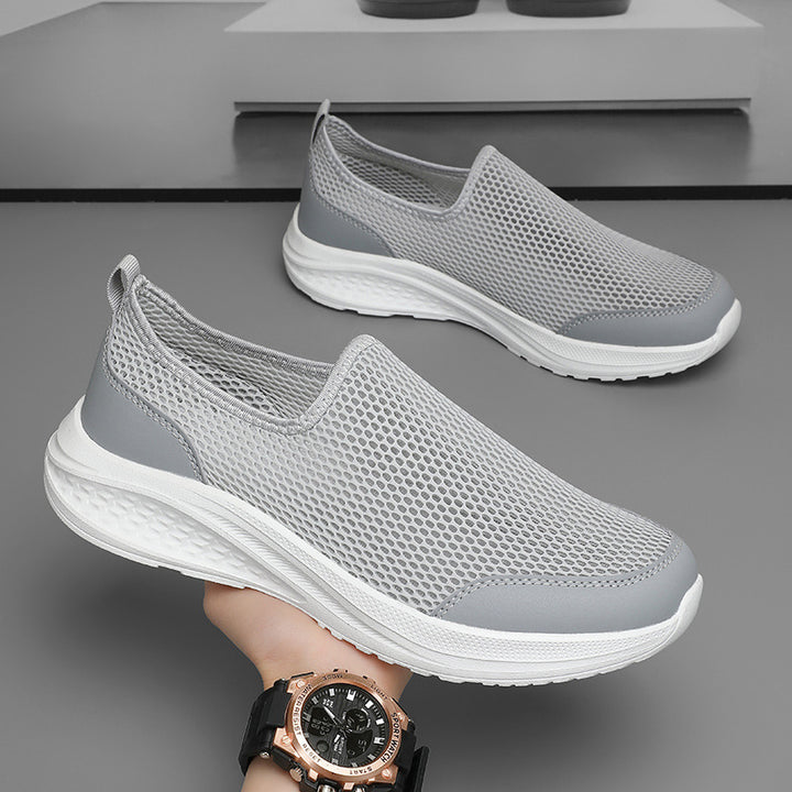 Unisex nan let slip-on sneakers med tredimensionel netstruktur, ergonomisk dæmpning og hælflap Skovae