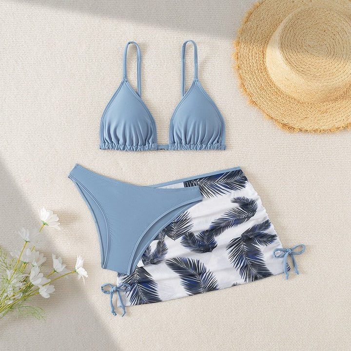 Dame bikini sæt med fint indpakningsskørt og smart bralette top Stilla