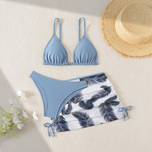 Dame bikini sæt med fint indpakningsskørt og smart bralette top Stilla