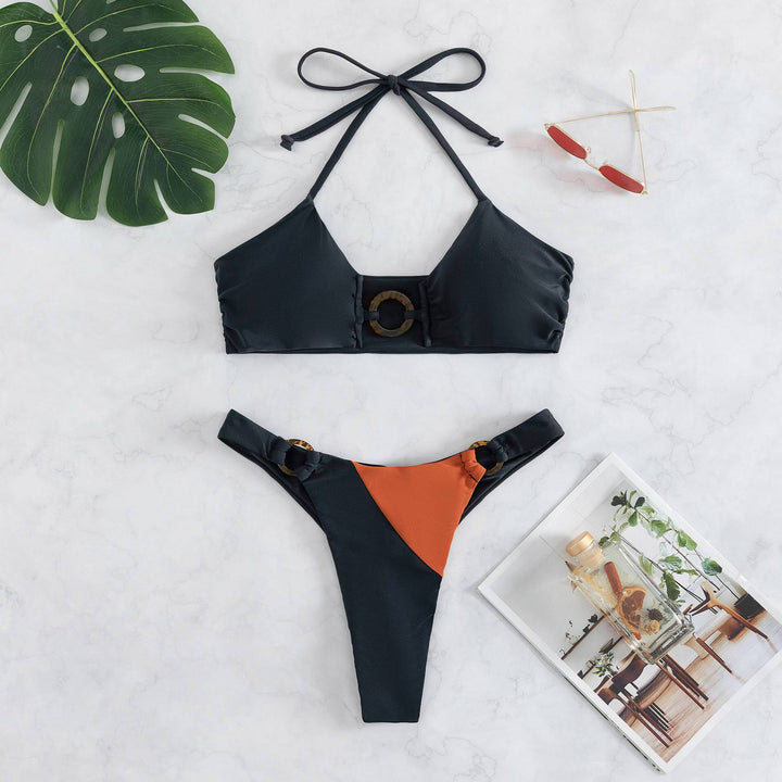 Dame Bikini-sæt med elegant ringdetalje og justerbart strop-system Stilla