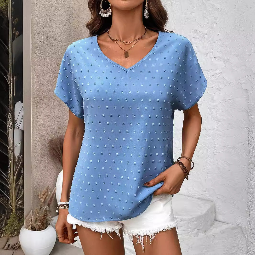 Dame Trendy Kortærmet Bluse Stilla