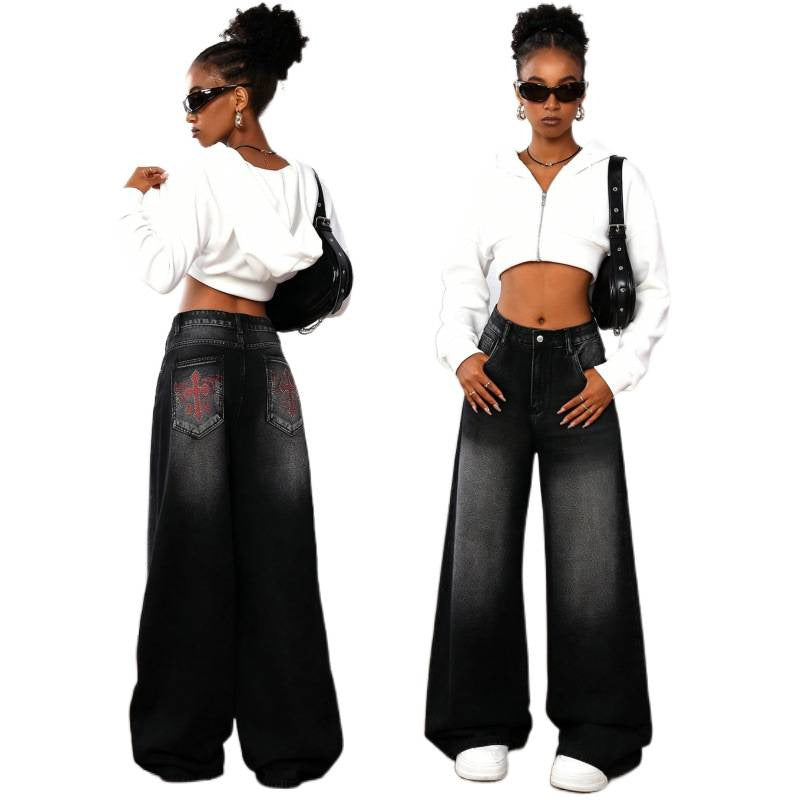 Dame Bredde Jeans i Urban Stil med Eksklusivt Design Skovae